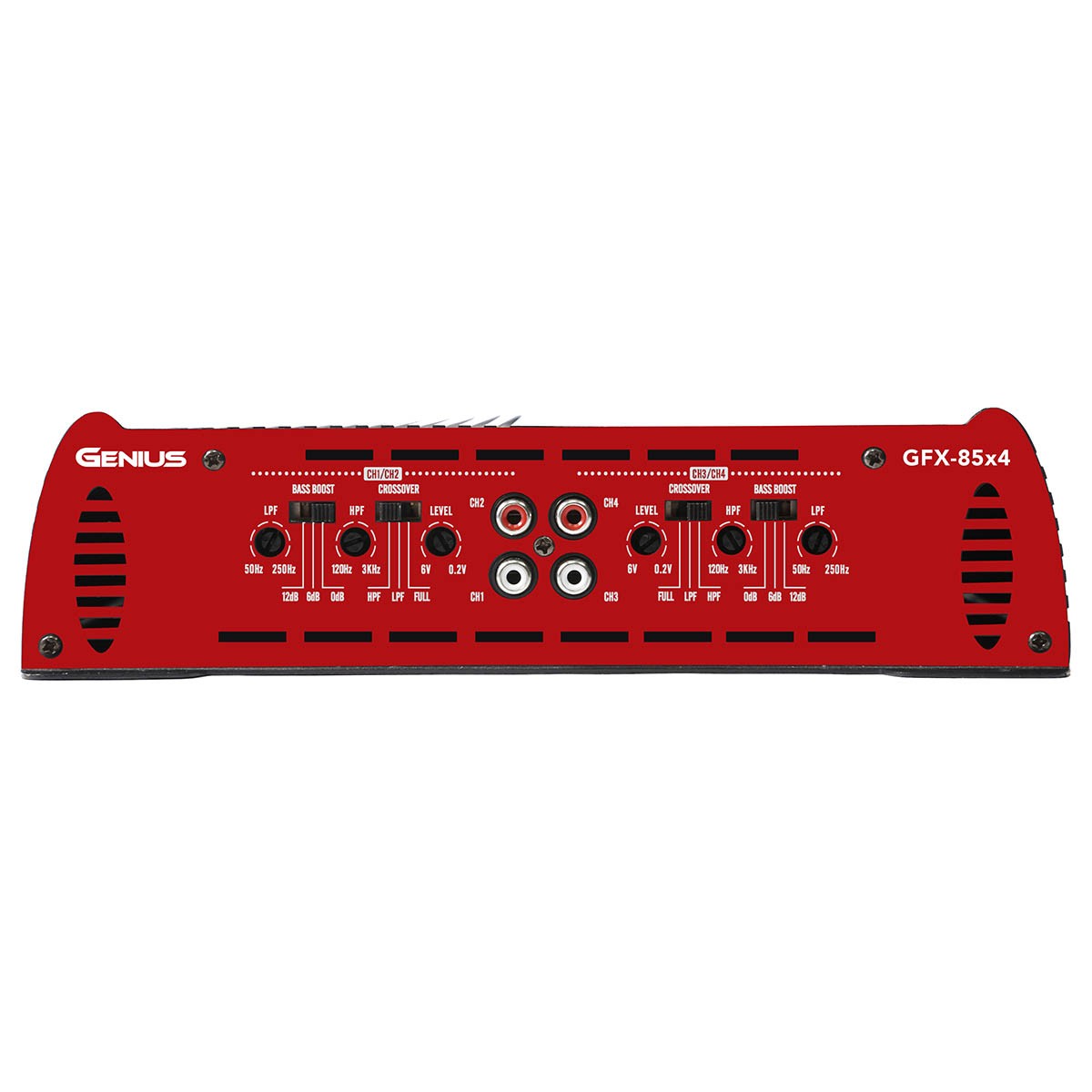AMPLIFICADOR CLASE A/B SERIE FOX 4 CANALES 1800 W MAX/ 75 WRMS X 4