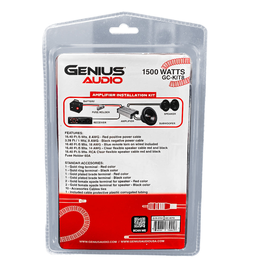 KIT DE CABLEADO COMPLETO PARA INSTALACION 8GA OXIGEN FREE – Genius
