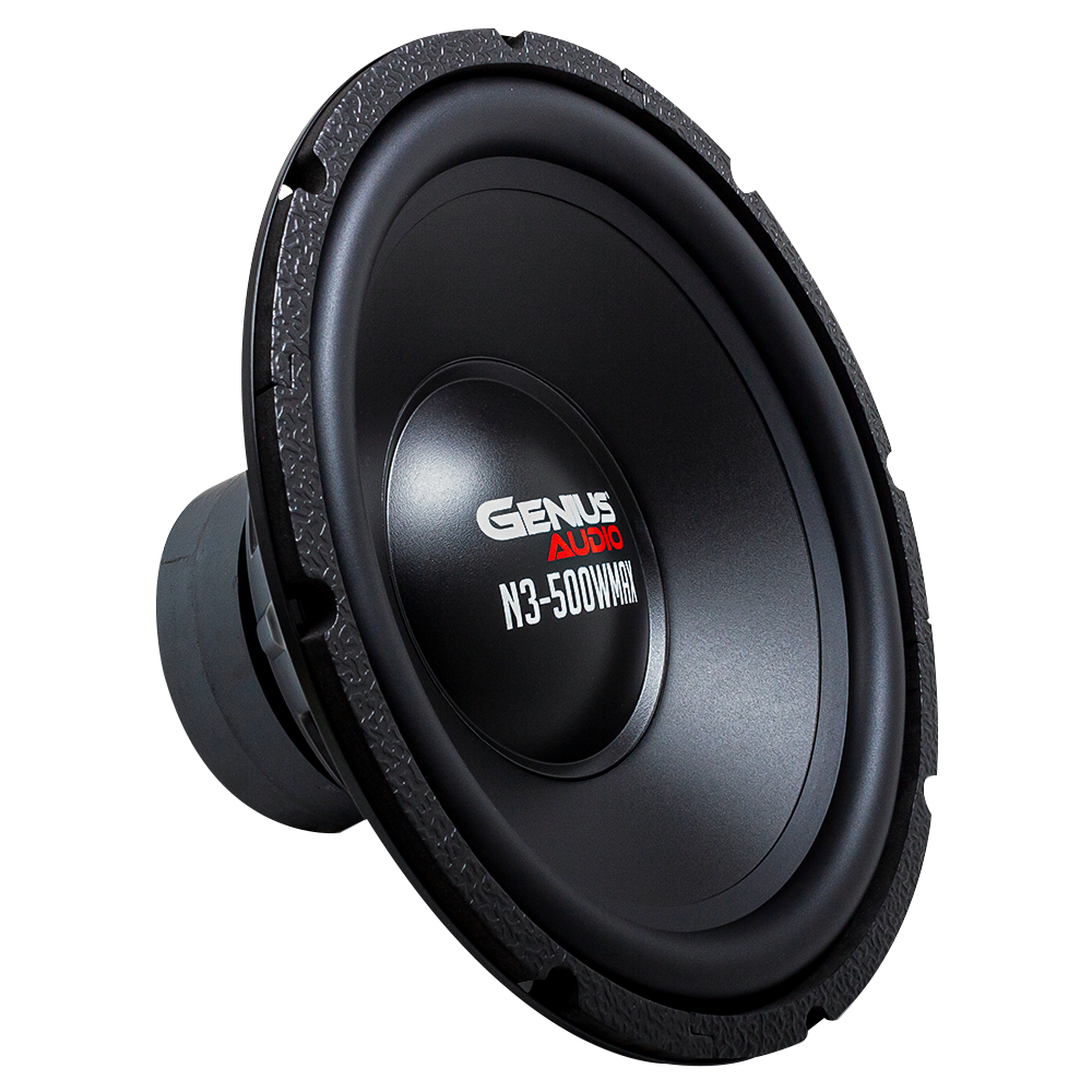 SUBWOOFER SERIE NITRO 12" 500 WMAX/250 WRMS BOBINA SENCILLA 4 OHM BOBINA DE ALAMBRE REDONDO DE COBRE