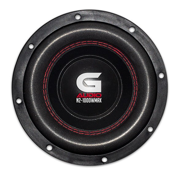 SUBWOOFER MINI 8" SERIE NITRO 500 WMAX/250 WRMS DOBLE BOBINA 4 OHM BOBINA DE ALAMBRE REDONDO DE COBRE