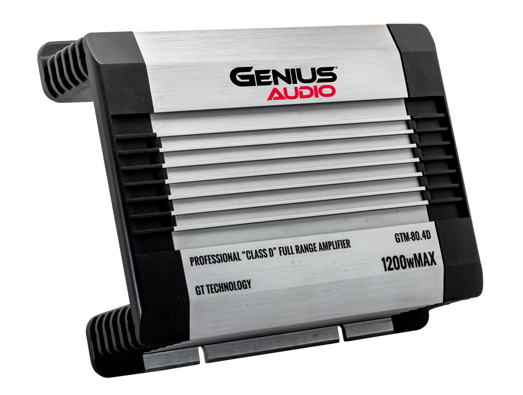 AMPLIFICADOR COMPACTO DIGITAL  4 CANALES SERIE GTM 1200 WMAX / 80 WRMS X 4 CH ESTABLE 2 OHM ESTEREO