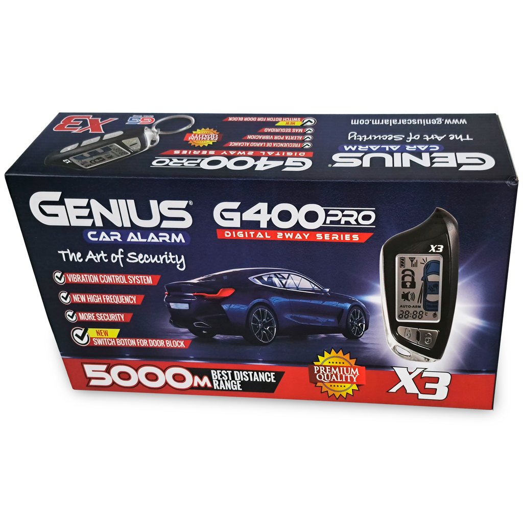 Alarma Digital Para Automóvil Genius Antirrobo 5000 Metros
