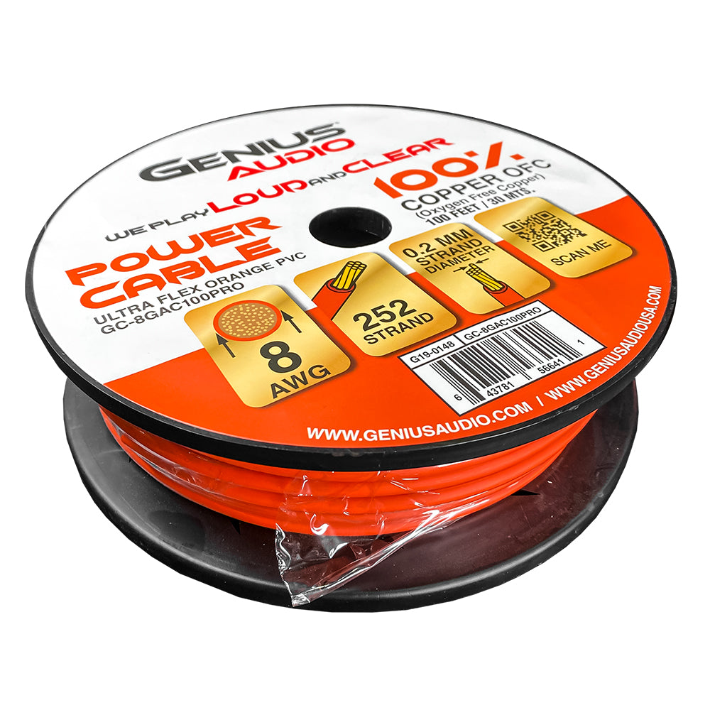 CABLE DE ALIMENTACION 8GA PROFESIONAL 100% COPPER PARA