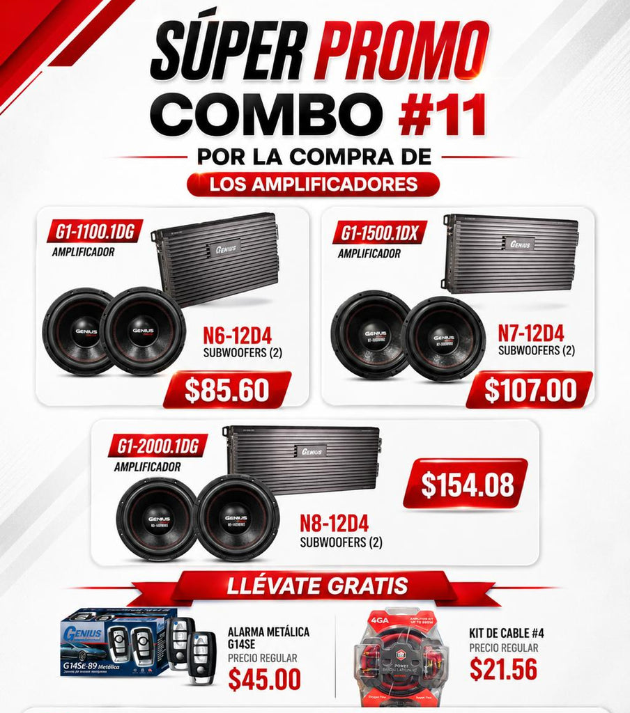 COMBO #11 - Combo Genius Galaxy + 2 Subwoofers Nitro GRATIS