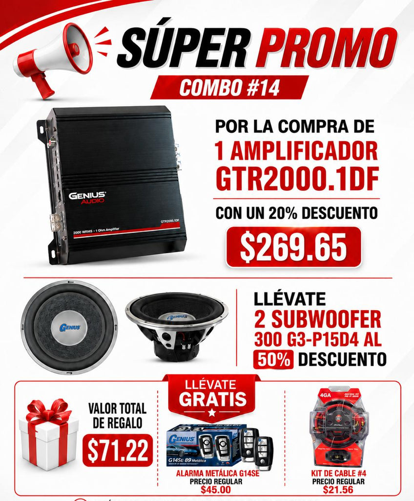 COMBO #14 -SÚPER PROMO GTR2000.1DF + 2 G3-P15D4